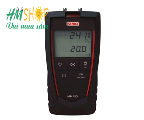 Máy đo áp suất chêch lệch, đo tốc độ gió KIMO MP120