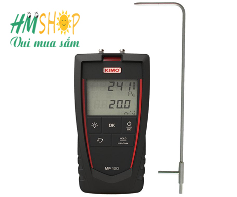 Máy đo áp suất chêch lệch, đo tốc độ gió KIMO MP120 chất lượng