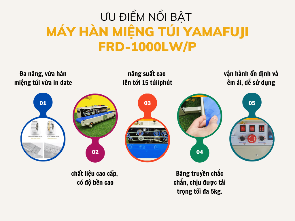  Ưu điểm nổi bật của máy hàn miệng túi Yamafuji FRD-1000LW/P