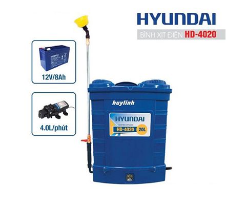 Bình xịt điện Hyundai HD - 4020 tiện lợi sử dụng