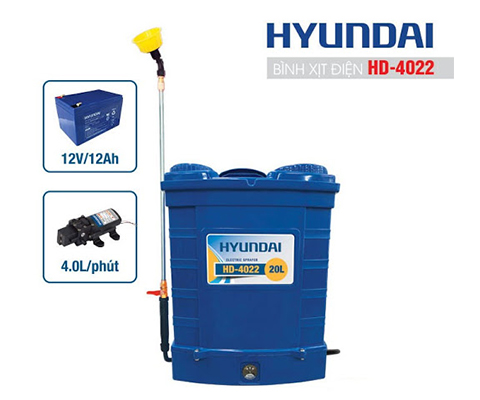 Bình xịt điện Hyundai HD - 4022 dễ sử dụng