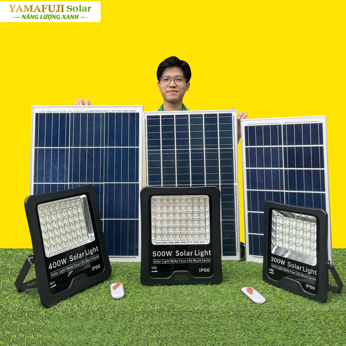 Đèn năng lượng mặt trời Yamafuji Solar SFL02-400W chính hãng