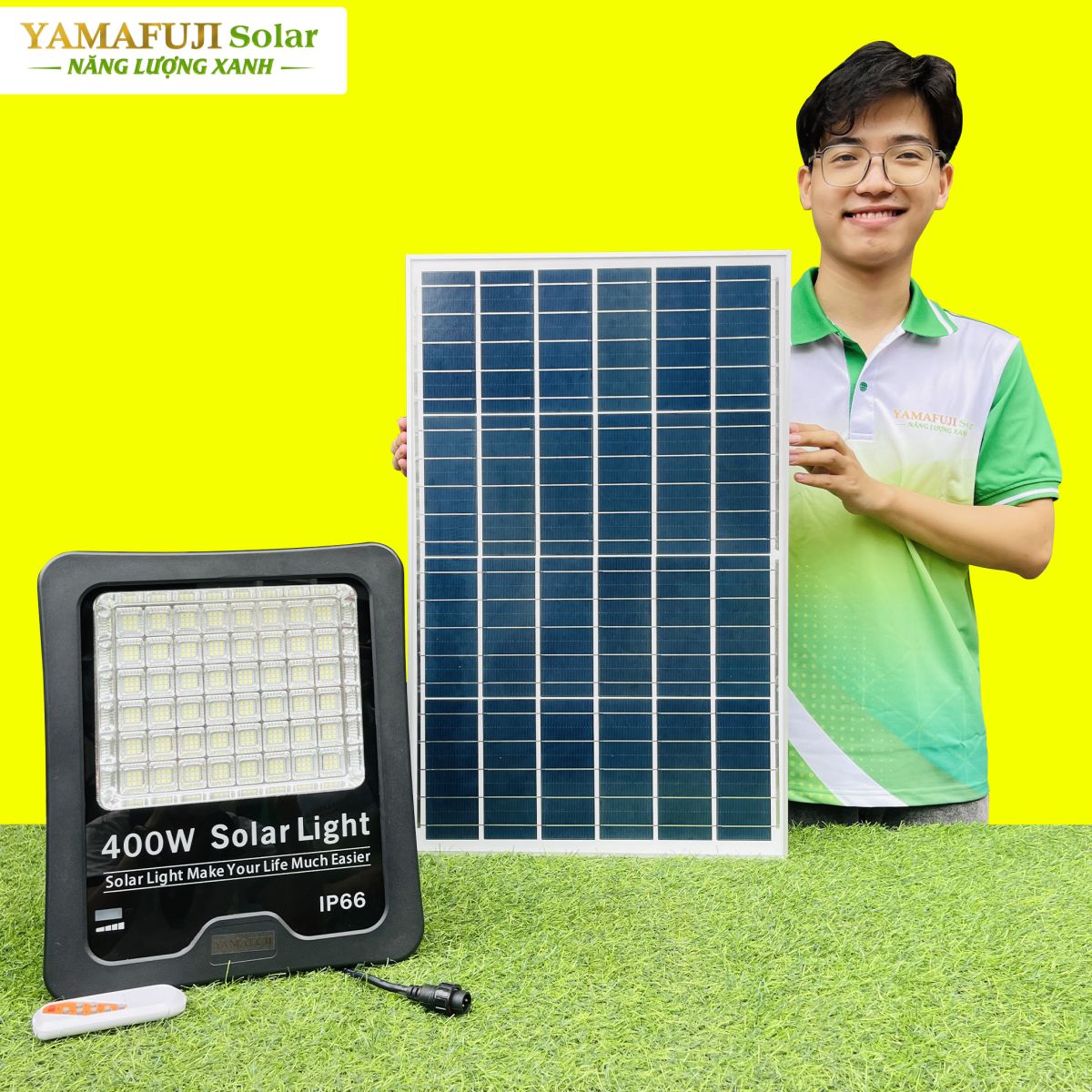 Đèn năng lượng mặt trời Yamafuji Solar SFL02-400W tốt