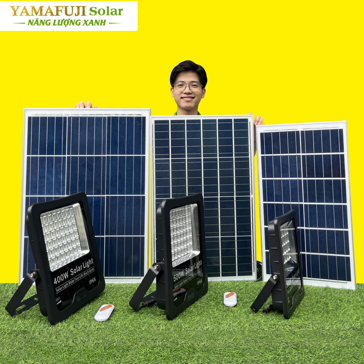 Đèn năng lượng mặt trời Yamafuji SFL02-300W chính hãng