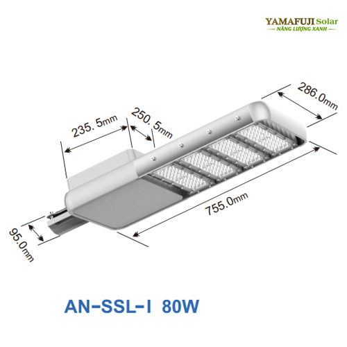 kích thước của Đèn năng lương mặt trời Yamafujisolar SSL-I 80W
