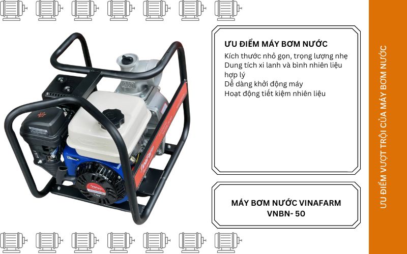 Ưu điểm Máy Bơm Nước Vinafarm VNBN- 50