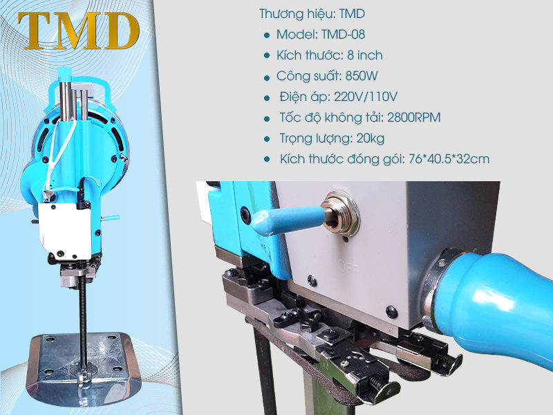 Thông số kỹ thuật của máy cắt vải TMD-08