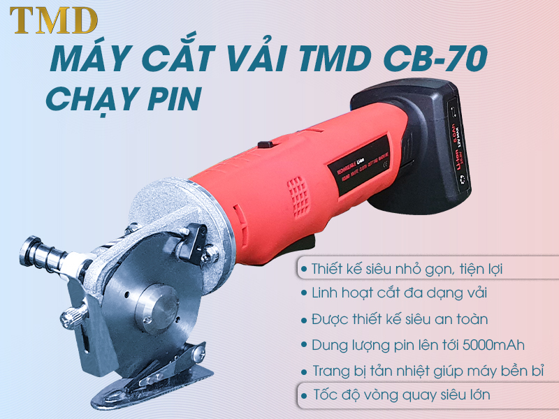 ưu điểm của Máy cắt vải chạy pin TMD CB-70