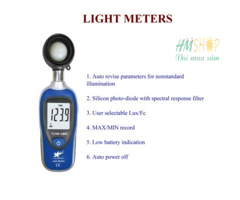 Máy đo cường độ ánh sáng TCVN-LM03 thông số cơ bản