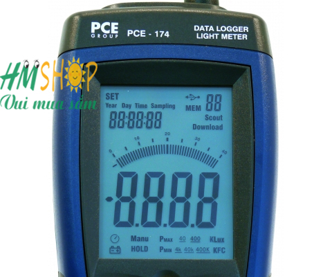 màn hình Máy đo cường độ ánh sáng PCE-174