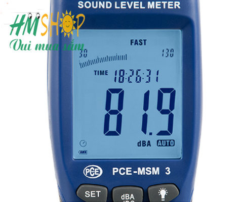 màn hình hiển thị Máy đo độ ồn điện tử hiện số PCE-MSM3