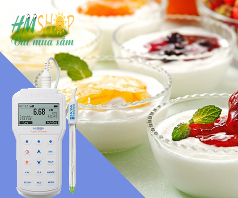 Máy Đo pH/Nhiệt Độ Trong Sữa Chua Hanna HI98164 chất lượng