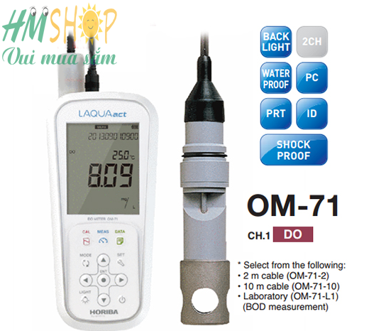 Máy đo nồng độ oxi hòa tan cầm tay OM-71-10