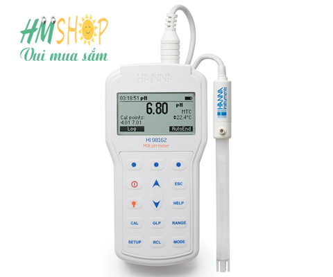 Máy đo pH/Nhiệt Độ Trong Sữa Hanna HI98162 giá rẻ