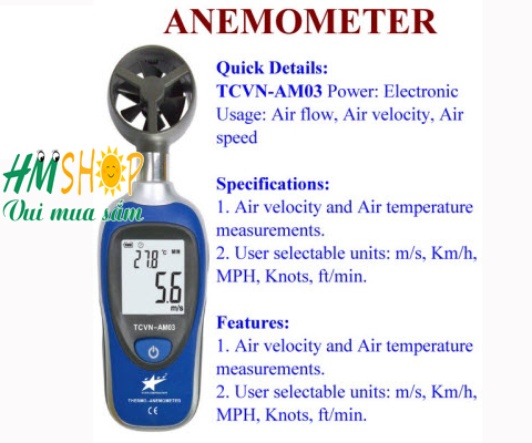 Máy đo tốc độ gió TCVN- AM03 chất lượng