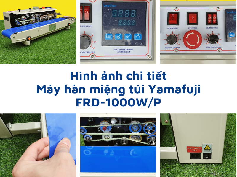 Hình ảnh chi tiết của máy hàn miệng túi liên tục Yamafuji FRD-1000W