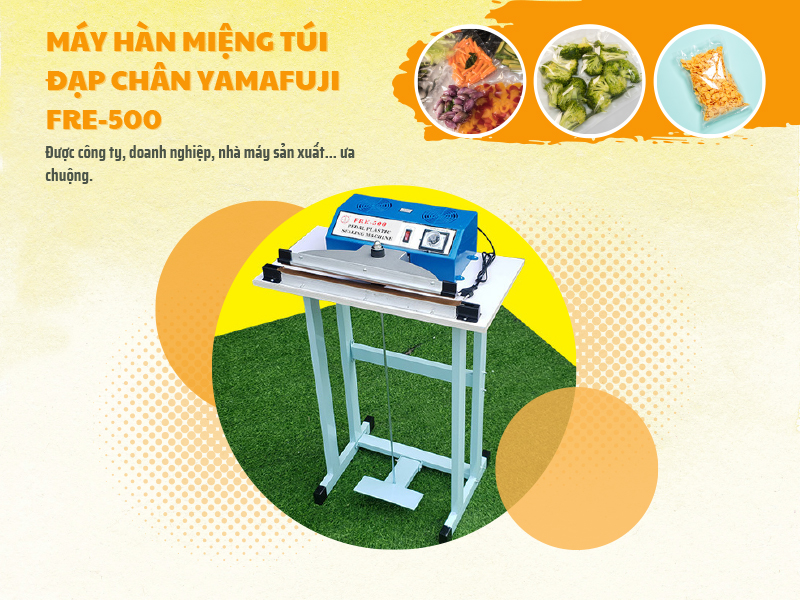 1. Giới thiệu máy hàn miệng túi đạp chân Yamafuji FRE-500