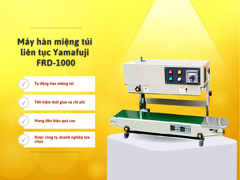 Giới thiệu máy hàn miệng túi liên tục Yamafuji FRD-1000 (chân cao)