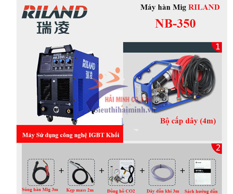 Máy hàn MIG Inverter Riland NB 350 chính hãng