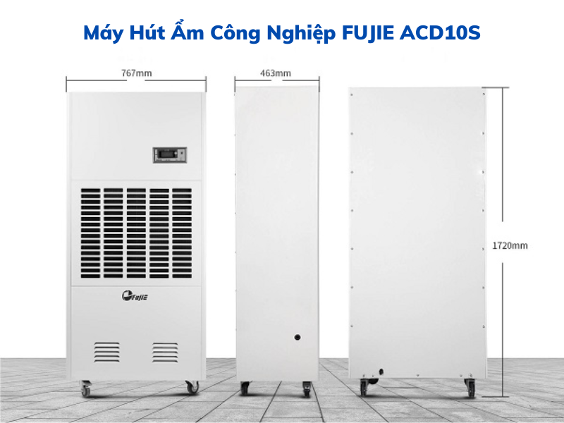 Kích thước máy hút ẩm công nghiệp Fujie ACD10S