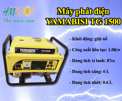 Máy phát điện YAMABISI TG1500 chính hãng