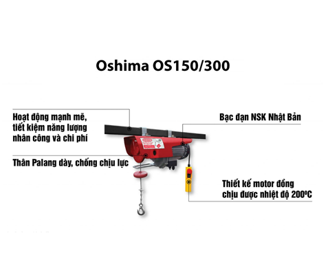  Tời điện Oshima OS 150/300