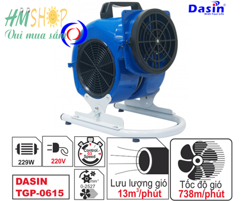 Quạt hút thổi công nghiệp Dasin TGP-0615 chính hãng