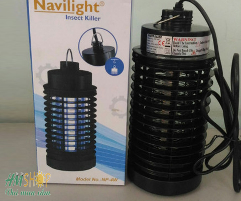 Đèn bắt muỗi Navilight NP-4W bắt hộp và sản phẩm
