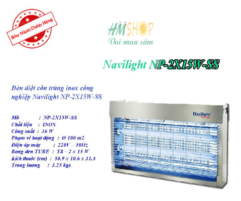 Đèn diệt côn trùng Navilight NP-2X15W-SS thông số