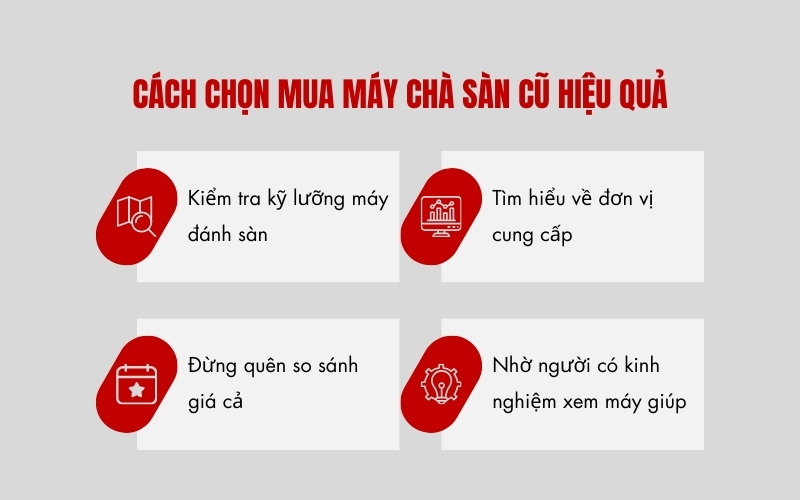 Cách chọn mua máy chà sàn cũ hiệu quả