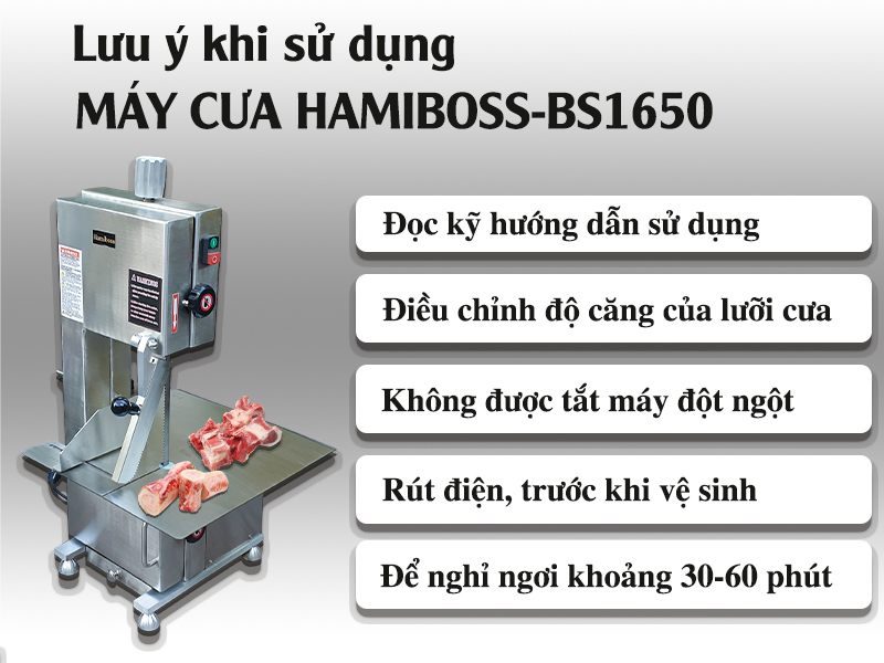 Lưu ý khi sử dụng máy chặt xương Hamiboss BS1650