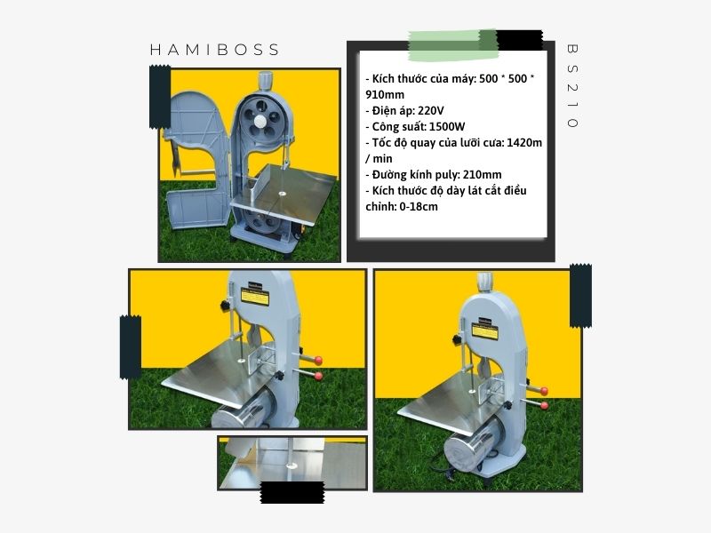 Thông số kỹ thuật của máy cắt xương giá rẻ Hamiboss