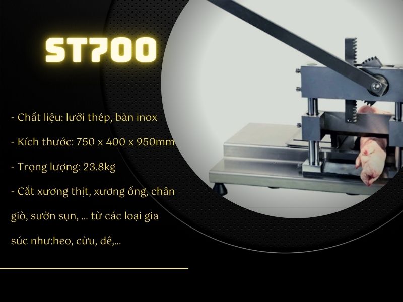 Thông số kỹ thuật của máy cắt xương mini ST700