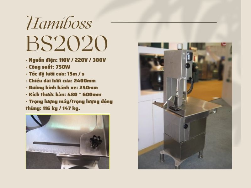 Thông số kỹ thuật của máy cưa xương gia đình Hamiboss BS2020