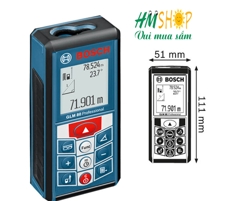 Máy đo khoảng cách laser Bosch GLM 80 chính hãng