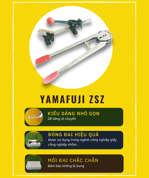  đặc điểm nổi bật của bộ dụng cụ siết kẹp đai​ nhựa Yamafuji ZSZ