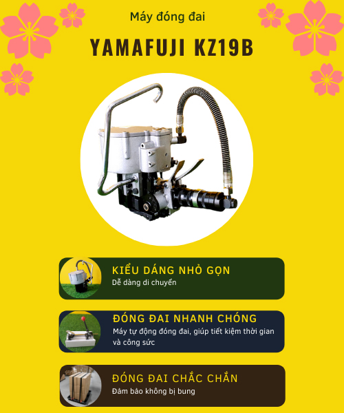 đặc điểm nổi bật của máy đóng dây đai thép Yamafuji KZ19B