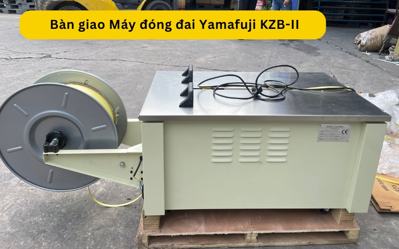 bàn giao Máy đóng đai Yamafuji KZB-II cho khách