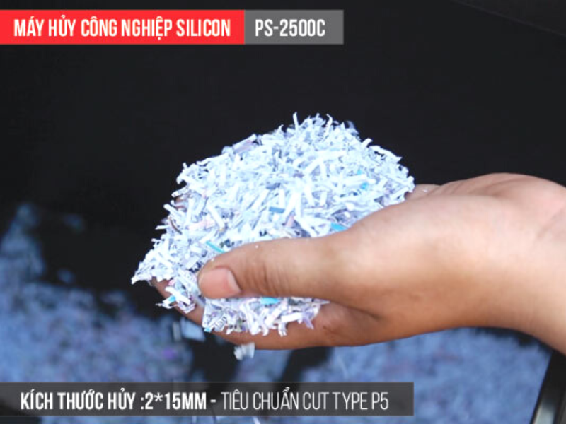 Silicon PS-2500C huỷ giấy siêu vụn